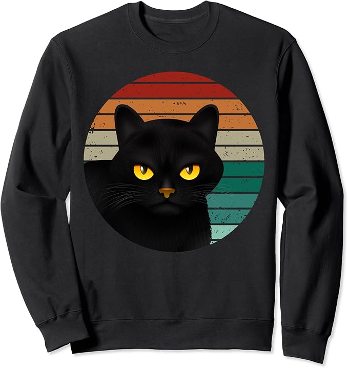 Vintage Cat I Retro Style Black Cat Lover I Retro Cat